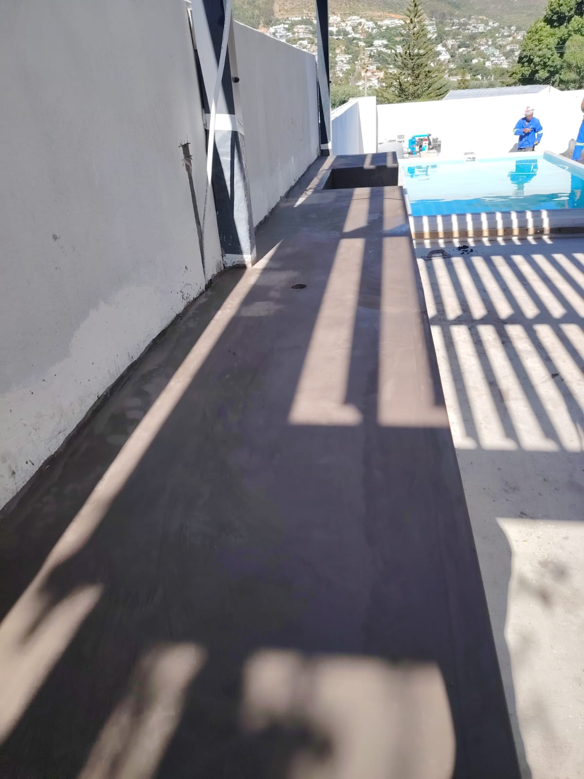 Completed pool deck