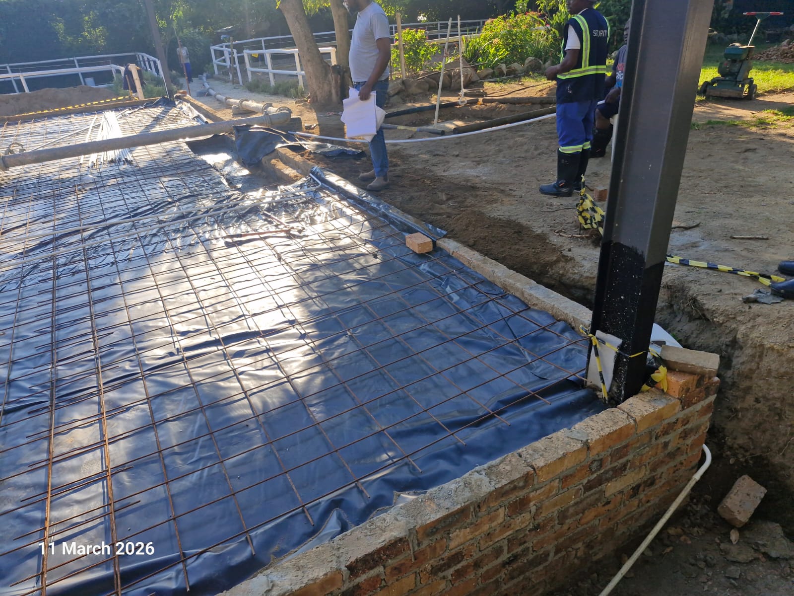 Rebar and foundation slab